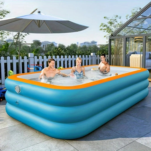 Stor uppblåsbar familjepool – Sommarlyx för hela familjen!